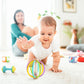 Rattle Baby Silicone Teether Wooden Newborn Sensory Toys