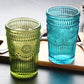 Tumbler Glass 350ml Engraved Sunflower Vintage Drinkware Summer 2025 Tableware Elegant Gift Idea