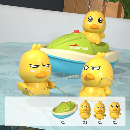 Cute Duck Motor-Driven Water Spray Bath Toys for Kids Fun Interactive Bathing Gifts