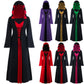 Women's Lace-Up Hooded Medieval Vampire Witch Cloak Robe - Great Halloween Costume for Themed Events