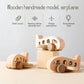 Montessori Wooden Plane Educational Toy for 3-4 Year Olds with Colorful Glass Beads for Learning and Creative Play