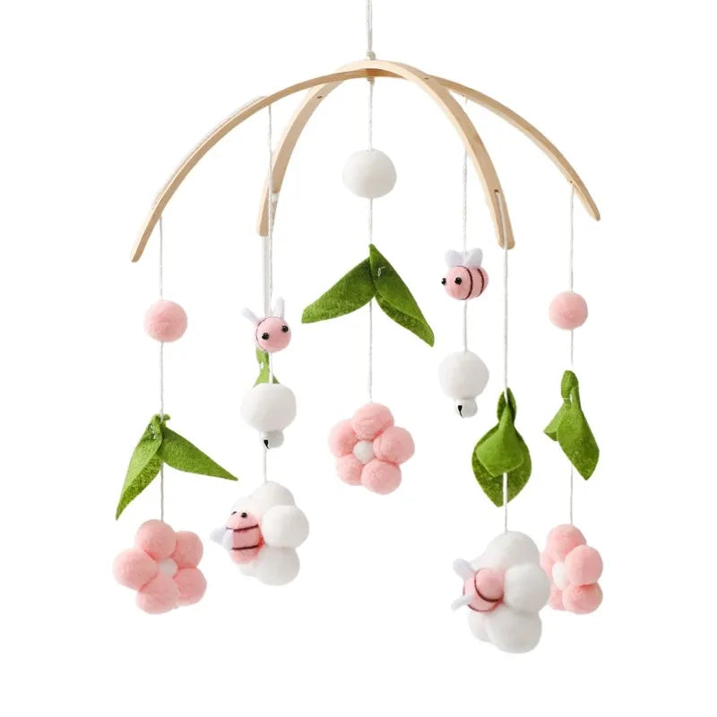 Mobile Baby Wooden Crib Hanging Toy Newborn Nursery Fall 2025 Soothing Music Developmental Gift