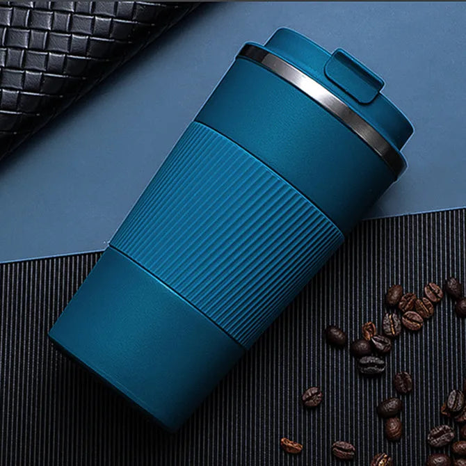 510ml Double Stainless Steel Coffee Thermos Mug - Leak-Proof Travel Flask, Anti-Slip Insulated Water Bottle, BPA Free
