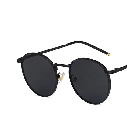 Glasses Fashion Fishing Metal Frame Round Sun Shades for Women and Men Eyewear - UV Protection