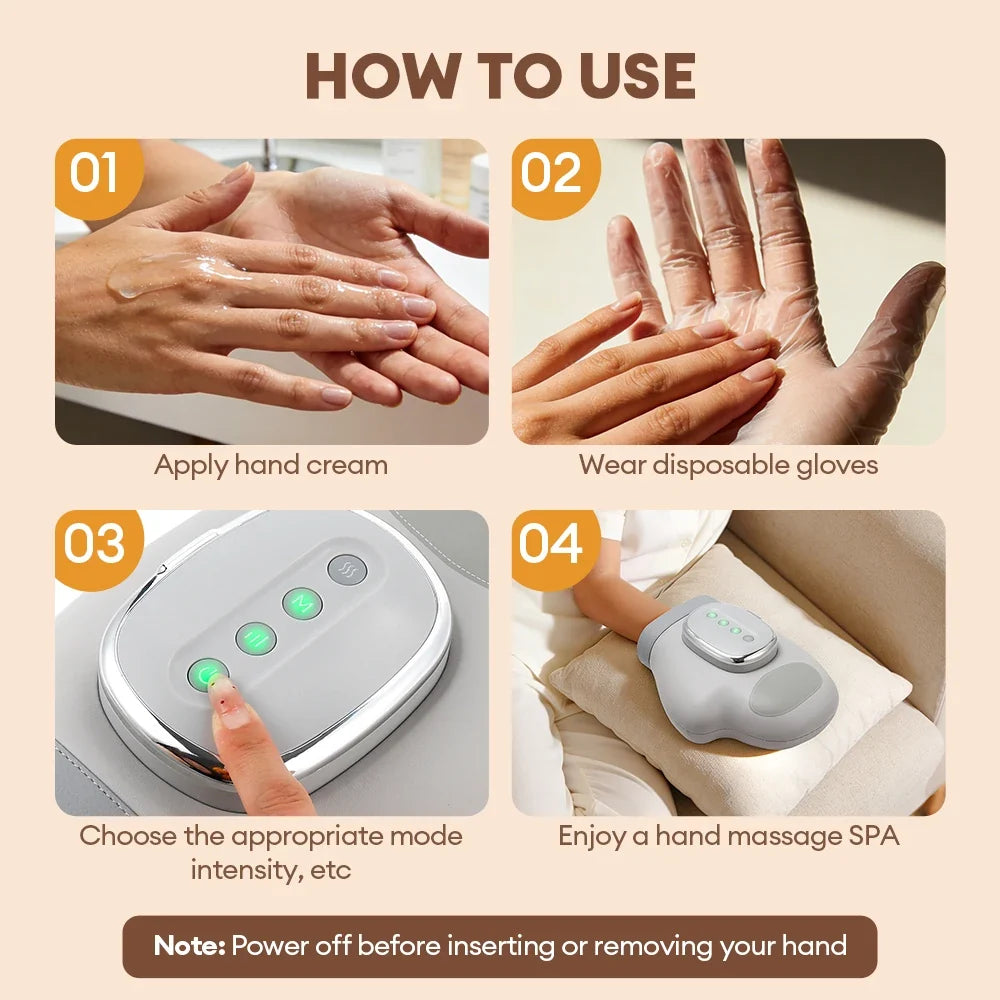Finger Airbag Compress Thumb Acupoint Palm Kneading Glove 2026 – Motor-Driven Air Pressure Hand Massager