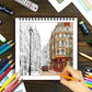 Adult2025 Edition Coloring Book Spiral Bound 30 Sheets 8.3 By 8.3 Inches Holiday Gift Idea For Relaxation