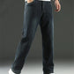 Men’s Stretchy Jeans - Wide Leg, Cotton, Business Casual