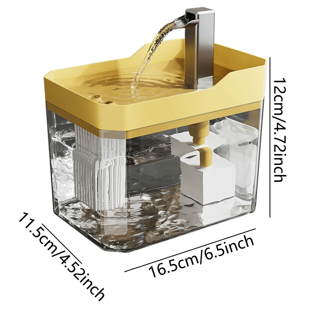 Water Cat Fountain USB Transparent Reservoir Auto Filtered Pet Drinker Fall 2025 Quiet Anti Dry Pump