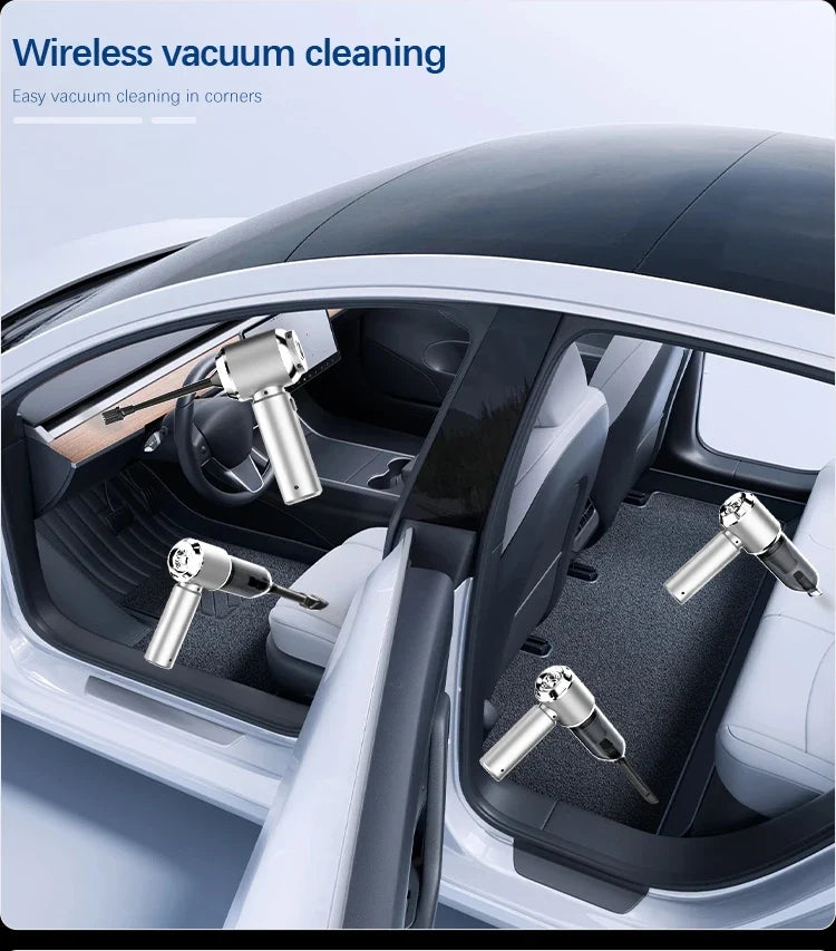 Car Vacuum Cleaner Cordless Mini Hand-Held Strong 6000mAh