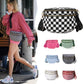 checkered nylon, box shape, travel and daily use – Multi-Use unisex crossbody bum bag