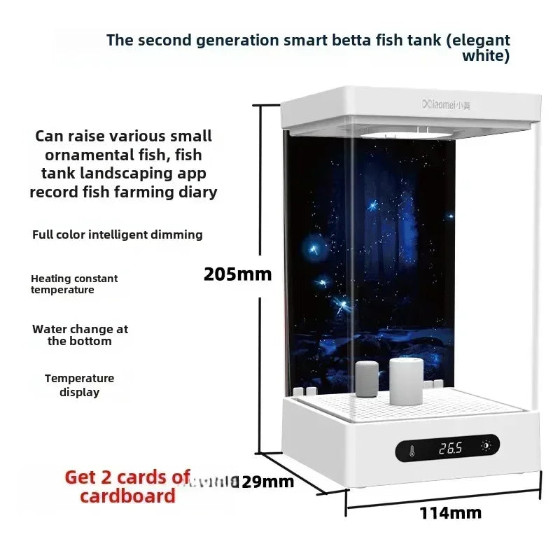 Tank Betta 2L Smart Self Circulating Desktop Aquarium Mini With Heater And LED Fall 2025 Desk Decor Low Maintenance