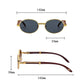 Fashion Wooden Sunglasses For Women & Men - Vintage Oval Designer Glasses, UV Protection