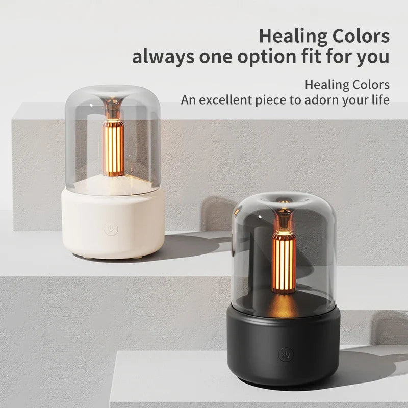 Creative Candlelight Aromatherapy Machine USB Plug-In Desktop Humidifier for Household Ambience