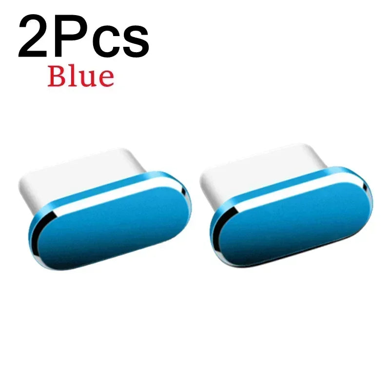 Type-C Metal Charging Port Dust Plugs - 2Pcs iPhone Accessories, Dust & Liquid Protection