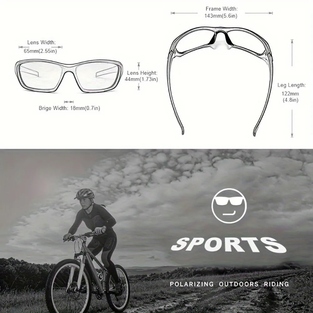 Fashion Polarized Glasses for Men & Women - Outdoor Sports, Cycling, Fishing, Hiking, Golf 2pcs