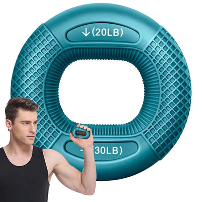 Grip Strengthener Ring Silicone Finger Trainer for Hand Muscles, Travel-Friendly Household Fitness Accessory, 6 Weight Variants