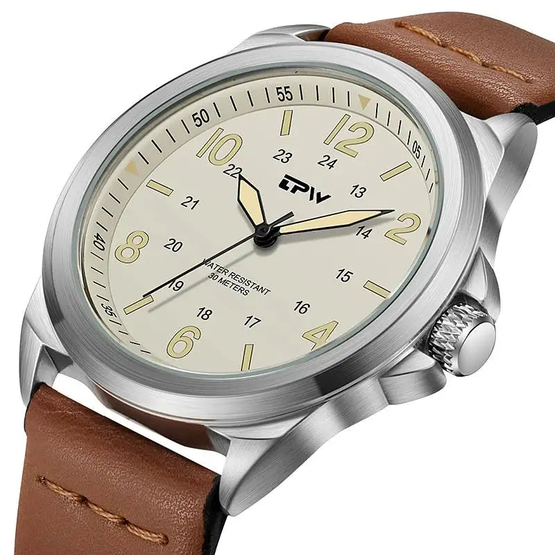 Field Rugged Watch 42mm Fabric Strap Military Analog 30M