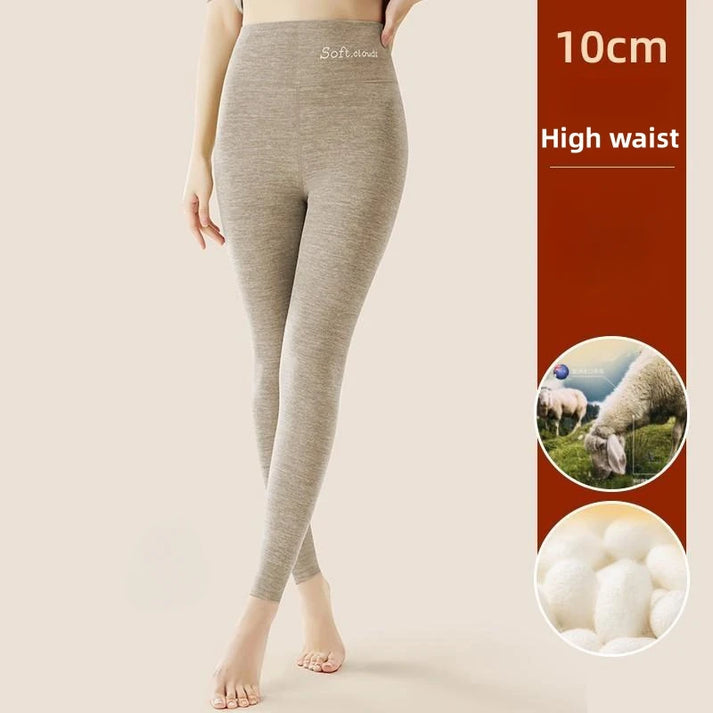 Velvet Silk Thermal Leggings for Women - High Waist Tummy Control & Butt Lift Winter Pants