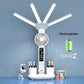 Battery-Powered Desk Lamp LED With Fan And Clock Display Study Light Back To School 2025 Travel-Friendly Flexible Brightness