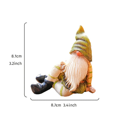 Gnome Garden Statue Resin Outdoor Decor Spring 2026 Gift Idea for Pots and Mini Landscapes