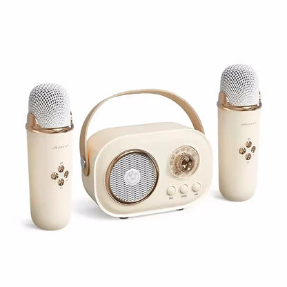 Karaoke Travel-Friendly Bluetooth Speaker With Microphone Mini FM Radio Back To School 2025 Gift Idea