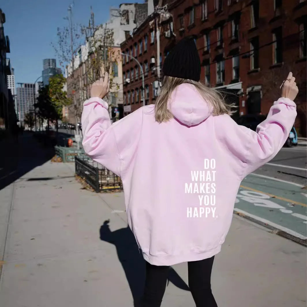 Oversized Women’s Hoodie - Back Print, Cotton, Regular