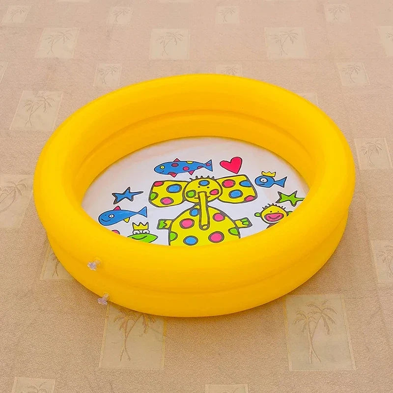 Inflatable Round Swimming Pool for Kids, Travel-Friendly PVC Mini Pool for Indoor and Outdoor Use, Simple Setup, Sturdy and Spacious