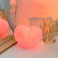3D Unique Heart-Shaped Night Light - Romantic Valentine's Day Gift & DIY Table Decor, White & Pink