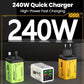 USB2026 Edition C Charger 6-Port Fast Charge, 4 USB A 2 Type-C PD3.0, EU UK US Plug, Back to School