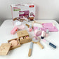 Kids2025 Edition Makeup Kit Wooden Pretend Play Cosmetic Toy With Carry Bag Eco Friendly Hairdressing Kit Holiday Gift