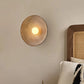 Japanese Japandi Resin Wall Lamp Retro Ribbed Shade Bedside