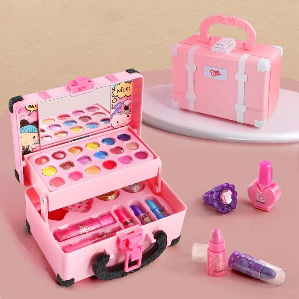 Kids2025 Edition Makeup Kit Fun Princess Style Pretend Play Cosmetic Kit With Safe Non Toxic Colors Gift Idea