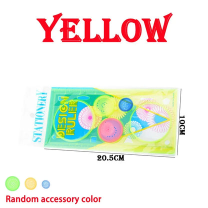Creative Kids Geometry Spirograph Stencils Kit - 4 Flower Drawing Templates, Educational Art Tools for School Supplies in Vibrant Colors