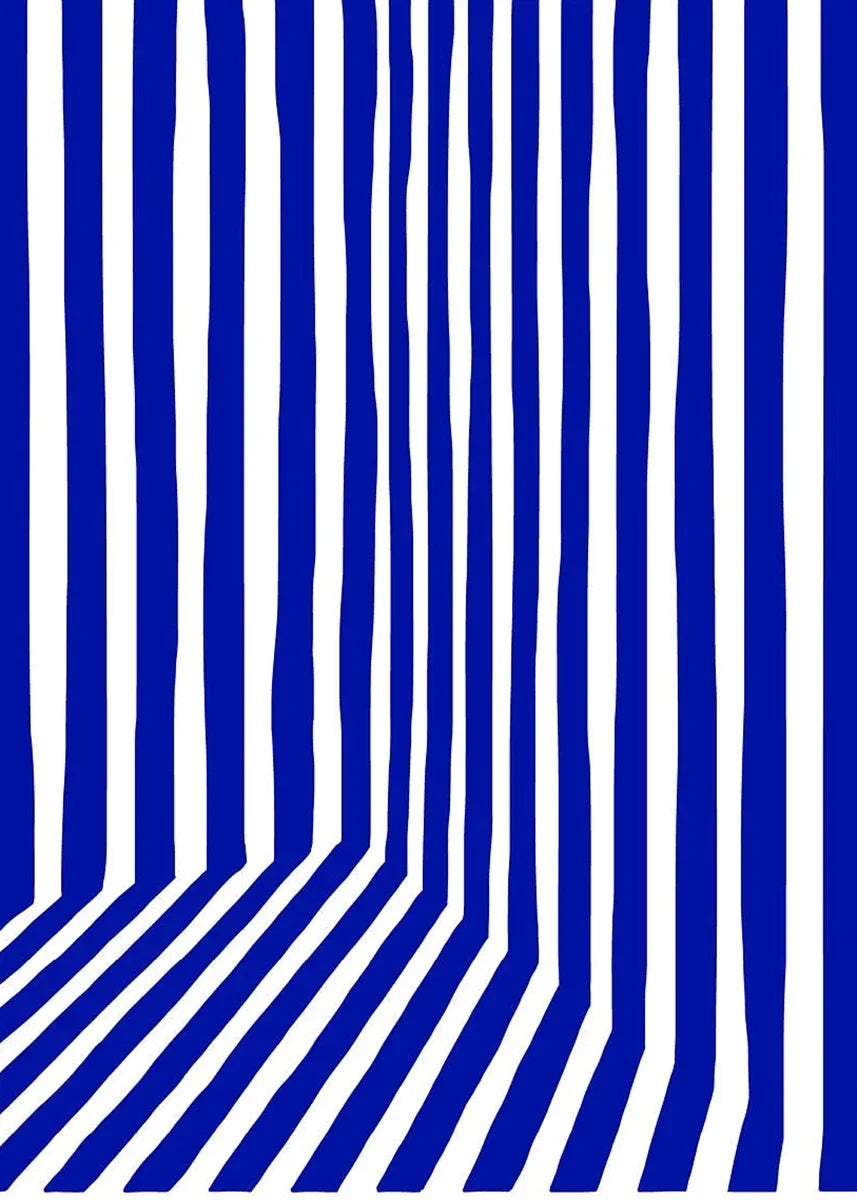 Klein Blue Abstract Canvas Wall Art Vertical Contemporary Print