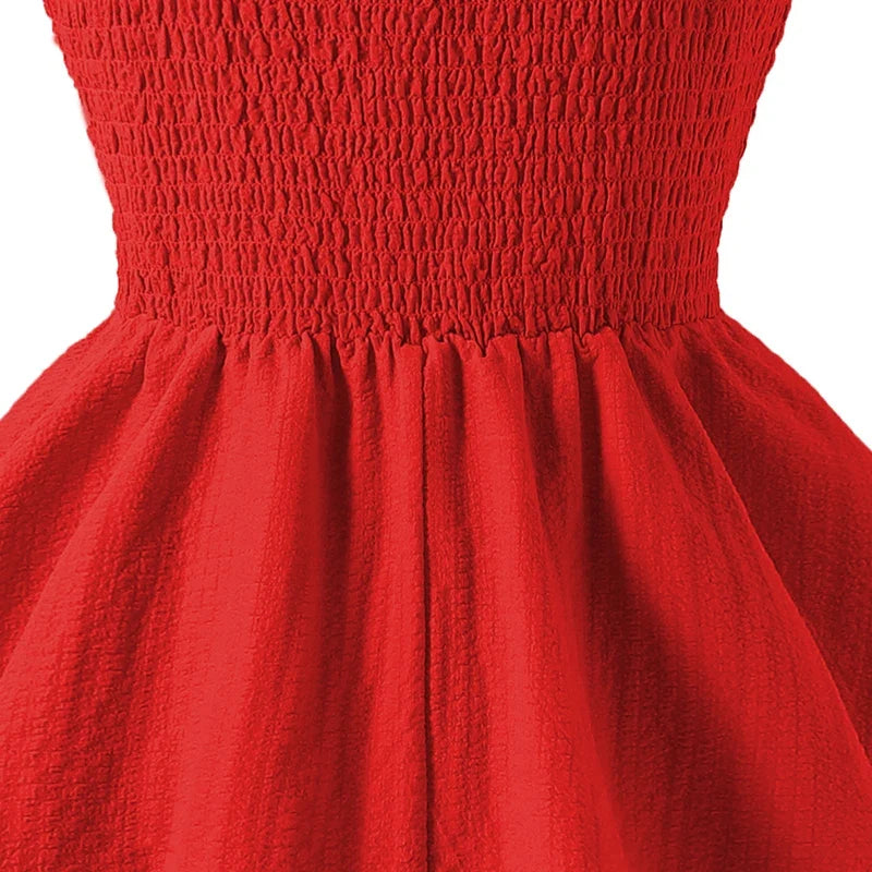 Plush Girls' Princess Dress - Tiered Sling Dress, Flattering, Polyester, For Birthday Party
