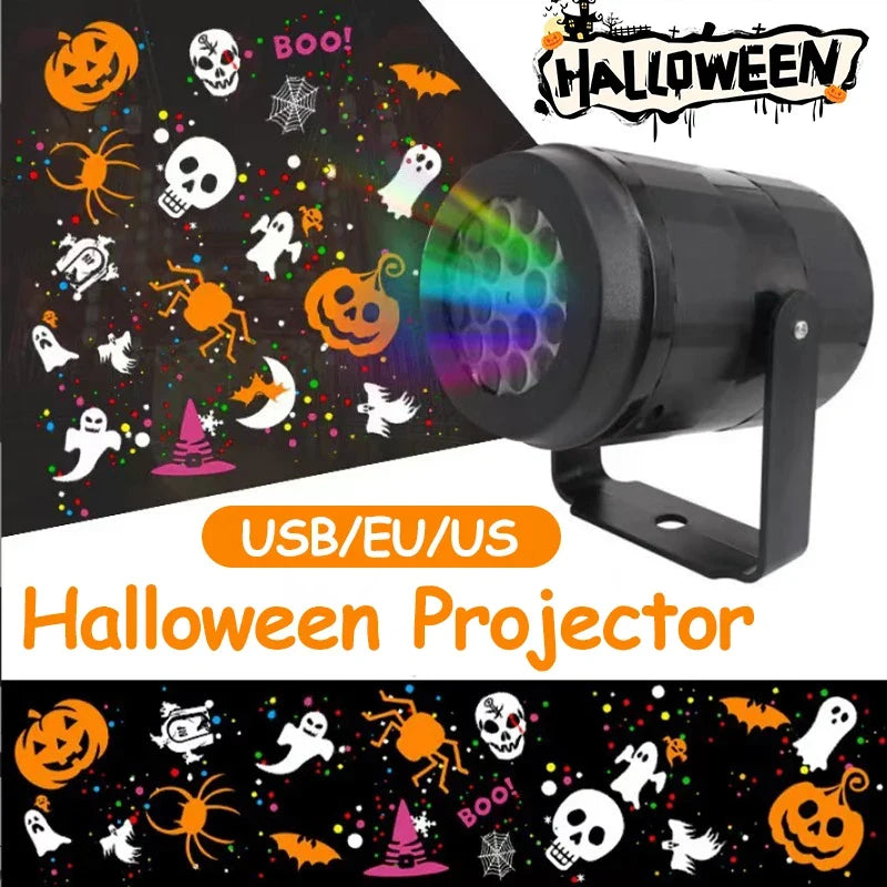 Projector Halloween Lights Outdoor Rotating LED Decor
