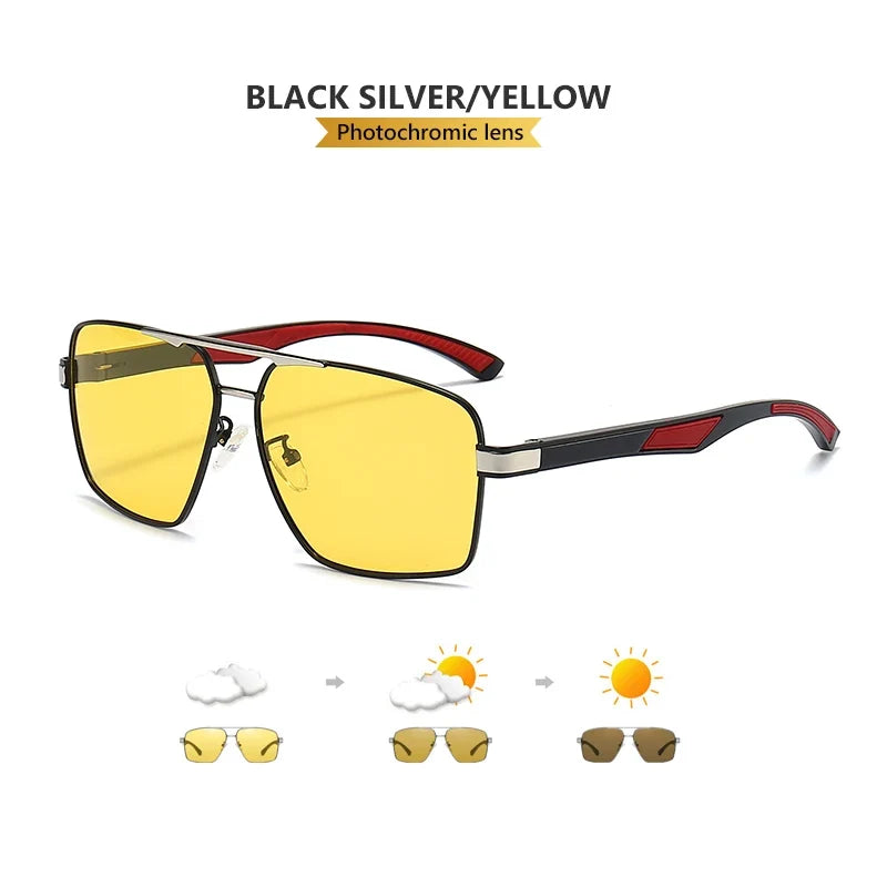 Sunglasses Photochromic Polarized Aviator UV400 Driving Glasses Night Vision Anti-Glare Fall 2026 Trend