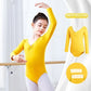 girls Breathable long sleeve ballet leotard - twist-front, cotton, for dance class