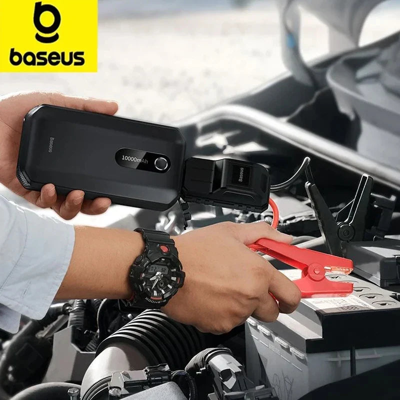 Jump Car Starter 1000A Emergency Booster Power Bank 12V Road Trip Ready For Emergencies