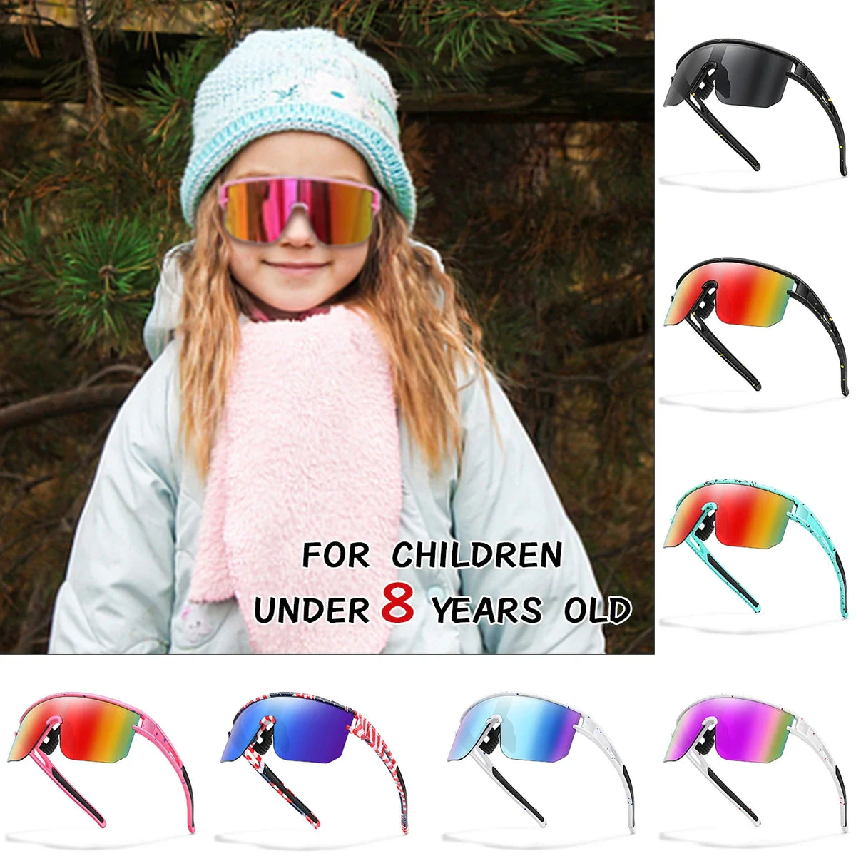 Kids2026 Edition Cycling Sunglasses UV400 Sport Eyewear for Outdoor Play Back to School