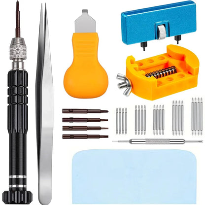 Watch Repair Device Kit All In One 32-Piece Kit Fall 2026 DIY Repair Kit With Screwdrivers Case Opener Tweezers