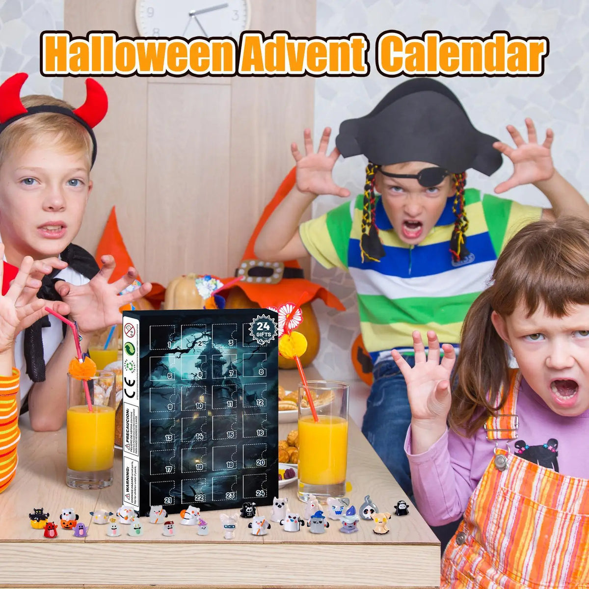 Advent Halloween Calendar 24 Days Tabletop Decor Collectible