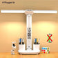 Battery-Powered Desk Lamp LED With Fan And Clock Display Study Light Back To School 2025 Travel-Friendly Flexible Brightness