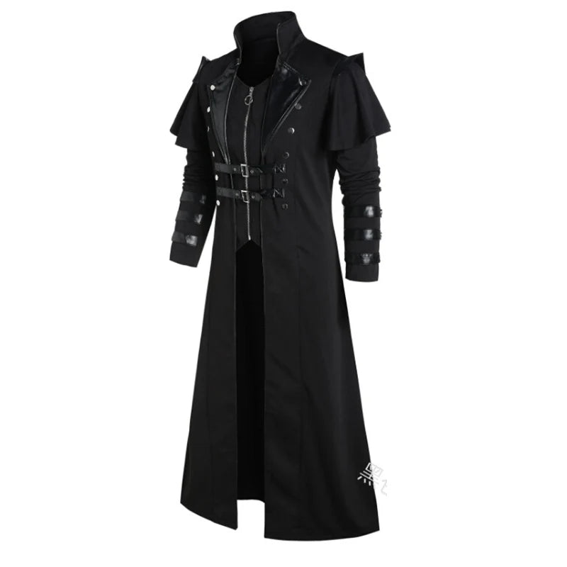 Gothic Steampunk Trench Coat Halloween Costume Jacket