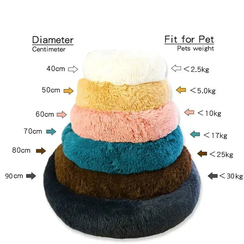 Bed Pet Round Plush Bed Winter Warm 2026 Washable Cozy Comfort For Pets