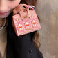 Inspired Birkin Mini Hand Bag - Platinum Bag Charm