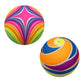 Eco-Friendly Rainbow Ball Toy for Kids, Plush Elastic Leather Ball for Indoor and Outdoor Play, 22 cm Diameter