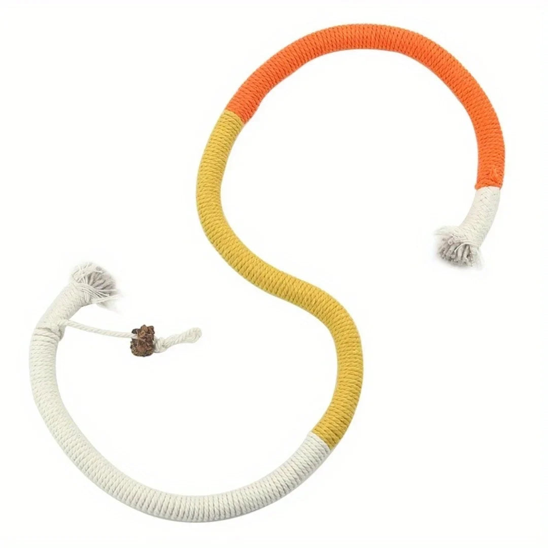 Cat Cotton Chew Toy for Teeth Cleaning - Catnip Rope Teething Toy for Indoor Cats