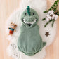 Dinosaur Baby Halloween Romper Plush Hooded Sleeveless