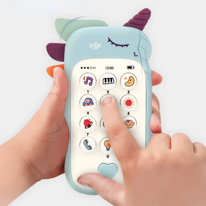 Baby Musical Phone Toy with Teether - Early Learning Sound Telephone for Infants, Ideal Kids Gift for Sleep and Play